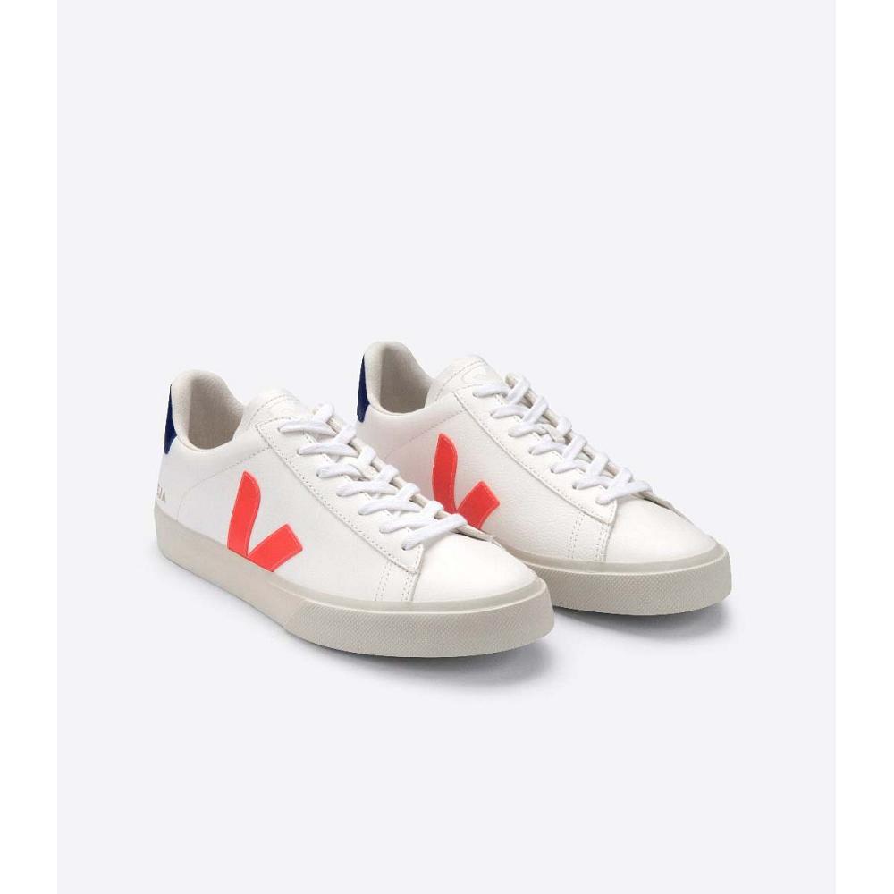 Veja CAMPO CHROMEFREE Low Tops Sneakers Herre White/Orange/Blue | NO 297WNB